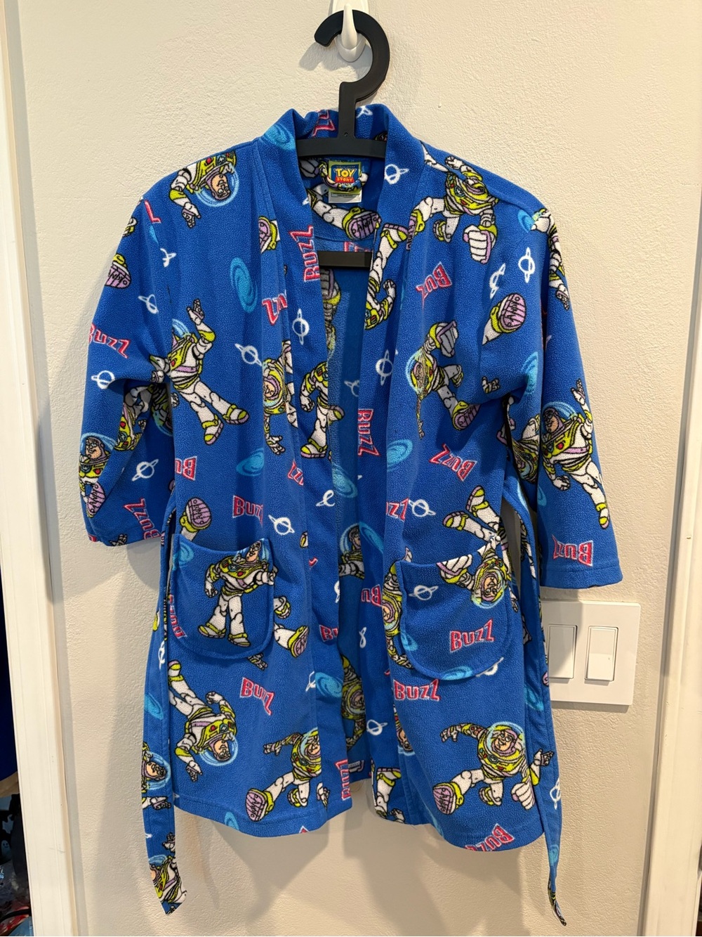 Vintage Disney Pixar Buzz Lightyear Toy Story Kids Robe Size M 6/7 EUC - Picture 2 of 12